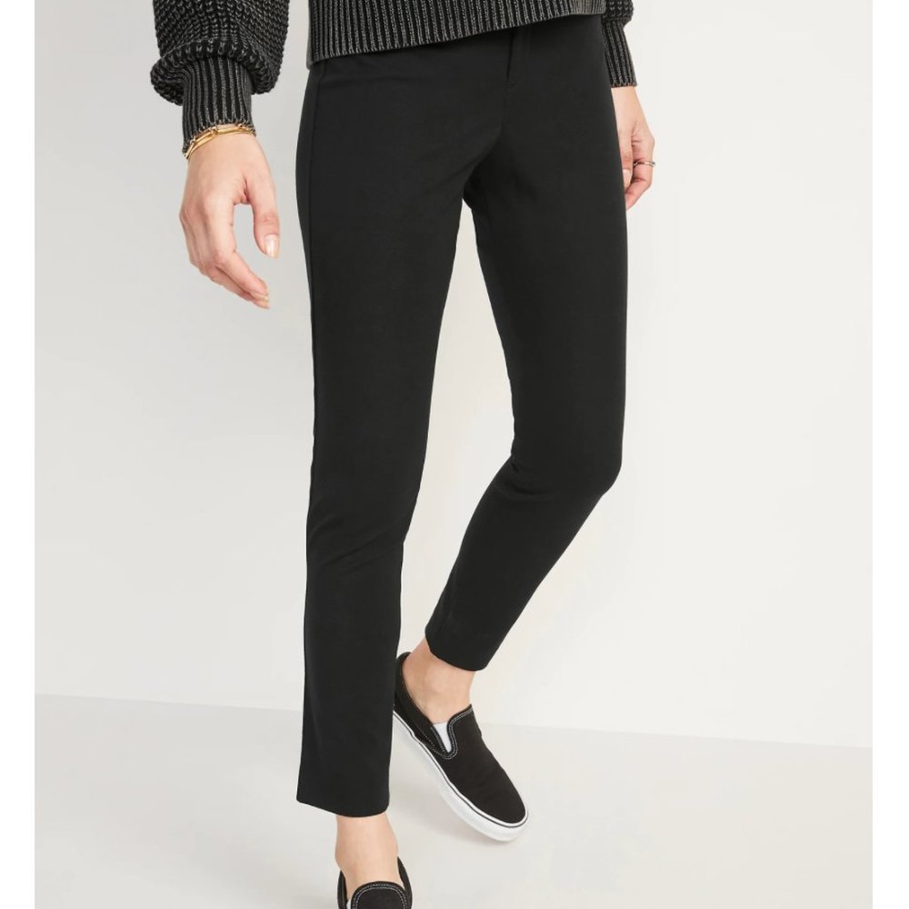 Old Navy Black High Waisted Pixie Ankle Pants 6